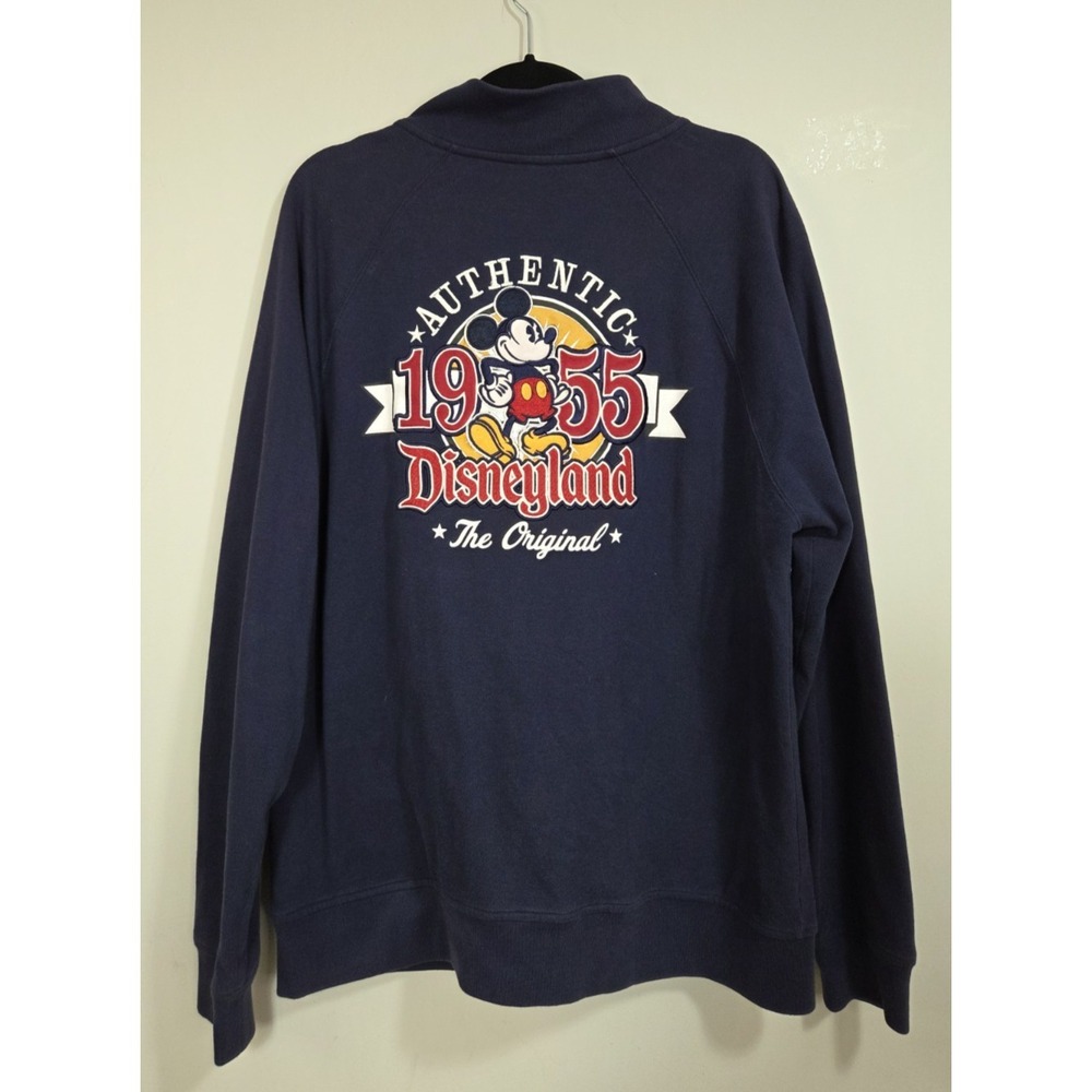 Disneyland 1955 Authentic Blue Full Zip Mickey Mouse Embroidered Jacket XL